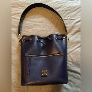 Navy Bucket Bag with matching Wallet
